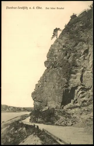 Ansichtskarte Diesbar (Elbe)-Nünchritz (Elbe) Der böse Bruder 1927