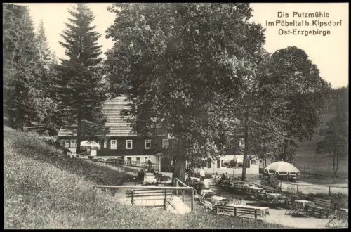 Kipsdorf-Altenberg (Erzgebirge) Putzmühle Restaurant Pöbeltal 1922