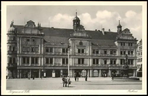 Ansichtskarte Torgau Rathaus (Renaissance) 1927