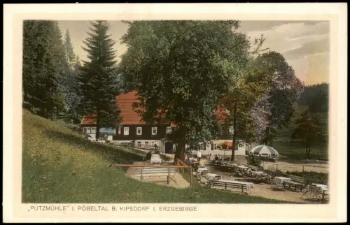 Ansichtskarte Kipsdorf-Altenberg (Erzgebirge) Putzmühle i. Pöbeltal 1927