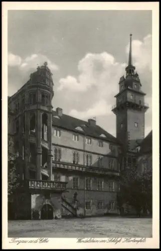 Ansichtskarte Torgau Schloss Hartenfels Hof Wendelstein 1927