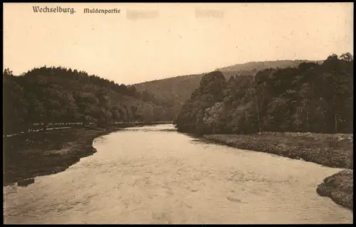 Ansichtskarte Wechselburg Muldenpartie 1927