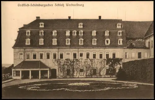 Ansichtskarte Wechselburg Schloss Seitenansicht 1927