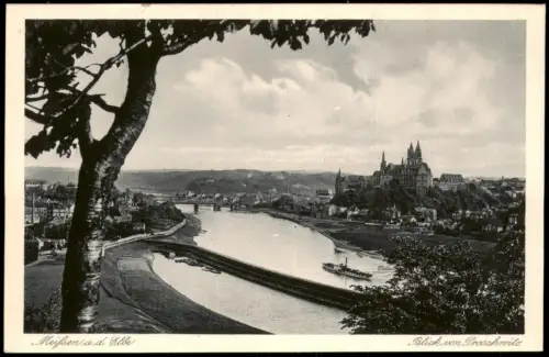 Ansichtskarte Meißen Hafen - Blick von Proschwitz 1927