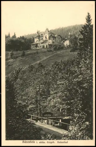 Bärenfels (Erzgebirge)-Altenberg (Erzgebirge) Weg Hotel Kaiserhof 1927
