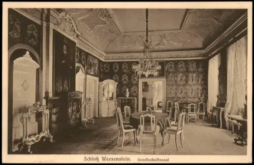 Weesenstein (Müglitz) Schloss Weesenstein - Gesellschaftssaal 1926