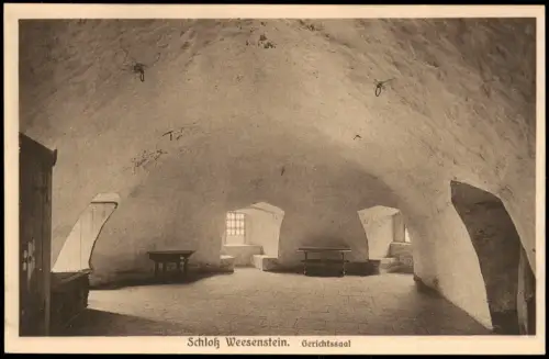 Ansichtskarte Weesenstein (Müglitz) Schloss Gerichtssaal 1927