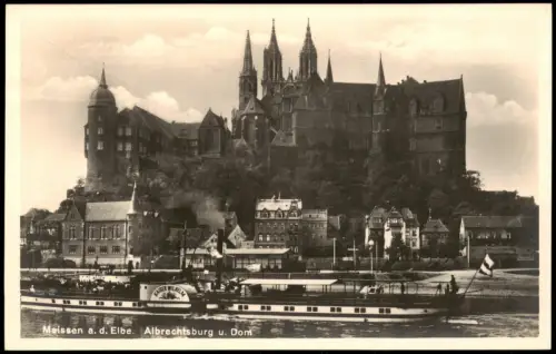 Ansichtskarte Meißen Dampfer Kaiser Wilhelm Fotokarte 1929