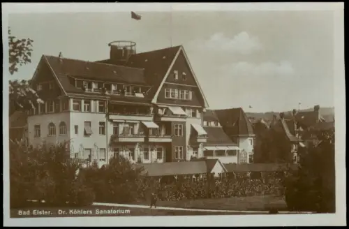 Ansichtskarte Bad Elster Dr. Köhlers Sanatorium - Fotokarte 1927