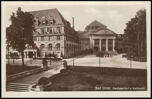 Ansichtskarte Bad Elster Sanatorium Sachsenhof - Fotokarte 1927