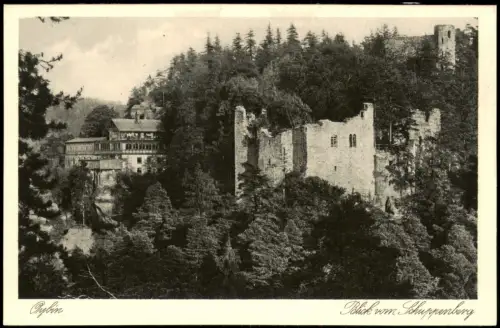Ansichtskarte Oybin Blick vom Schuppenberg 1928