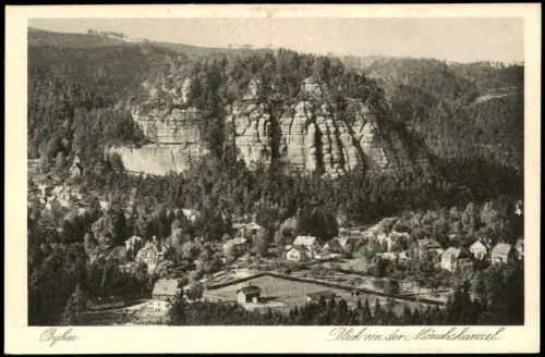 Ansichtskarte Oybin Blick von der Mönchskanzel 1928