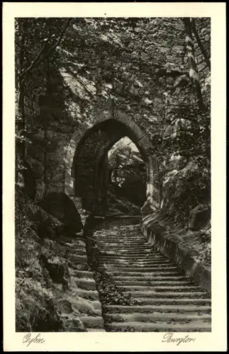Ansichtskarte Oybin Burgtor 1925