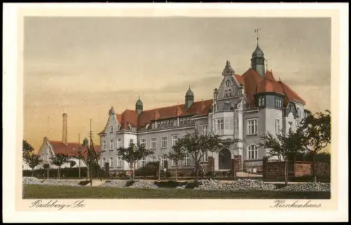 Ansichtskarte Radeberg Krankenhaus 1925