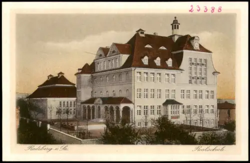 Ansichtskarte Radeberg Realschule 1925