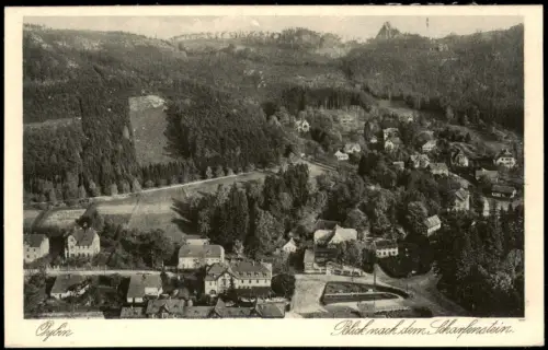Ansichtskarte Oybin Blick nach dem Scharfenstein 1925