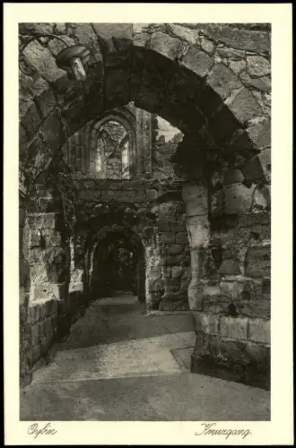 Ansichtskarte Oybin Burg und Klosterruine Gang 1926
