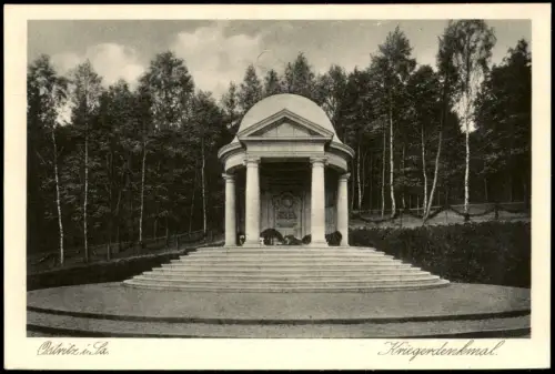 Ansichtskarte Ostritz (Oberlausitz) Wostrowc Kriegerdenkmal 1928