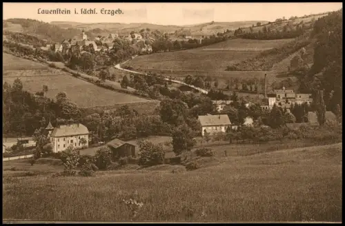 Lauenstein (Erzgebirge)-Altenberg (Erzgebirge) Fabrik und Stadt 1923