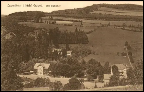 Lauenstein (Erzgebirge)-Altenberg (Erzgebirge) Stadt u. Bahnhof 1923