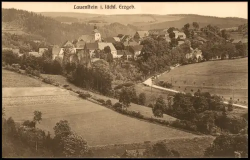 Lauenstein (Erzgebirge)-Altenberg (Erzgebirge) Weg zur Stadt 1923