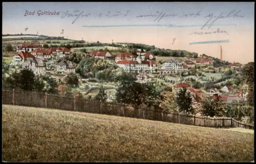 Ansichtskarte Bad Gottleuba-Berggießhübel Blick auf die Stadt 1920
