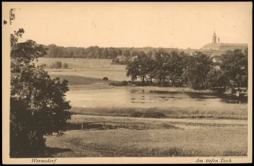 Ansichtskarte Collm-Wermsdorf Am tiefen Teich 1926