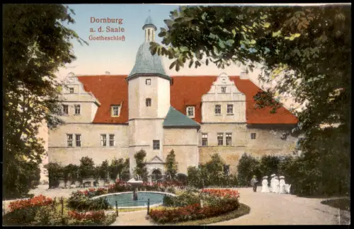 Dornburg-Dornburg-Camburg Dornburger Schloss Goetheschloß color Ansicht 1910
