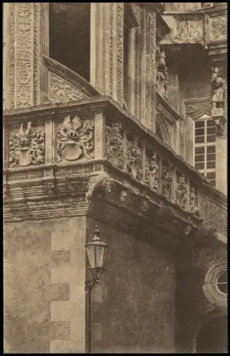 Ansichtskarte Torgau Schloss Hartenfels - wappengalerie 1916