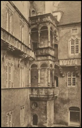 Ansichtskarte Torgau Schloss Hartenfels - Loggia 1923