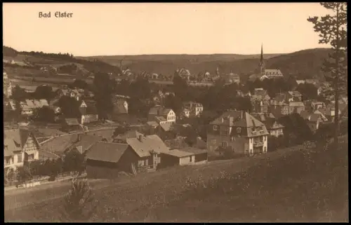 Ansichtskarte Bad Elster Stadtpartie 1923