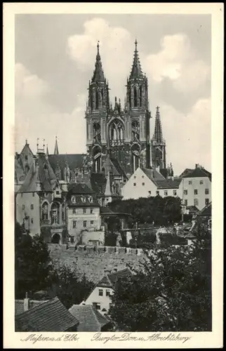 Ansichtskarte Meißen Dom Burgtor 1928
