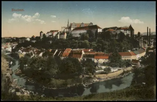 Ansichtskarte Bautzen Budyšin Panorama-Stadt-Ansicht 1910