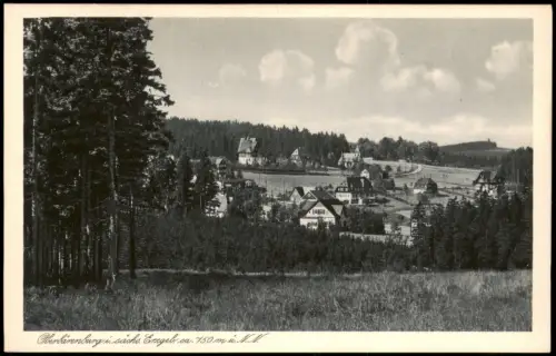 Ansichtskarte Oberbärenburg-Altenberg (Erzgebirge) Blick auf den Ort 1927