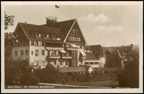 Ansichtskarte Bad Elster Dr. Köhlers Sanatorium - Fotokarte 1927