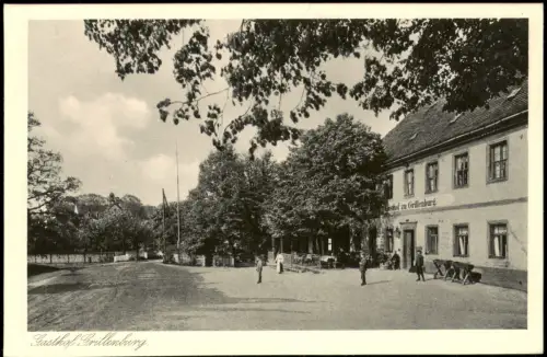Ansichtskarte Grillenburg-Tharandt Partie am Gasthof 1926