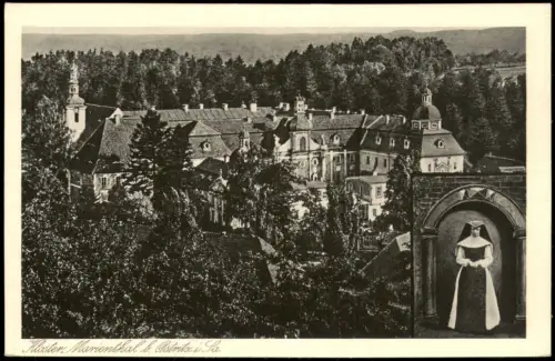Ostritz (Oberlausitz) Wostrowc 2 Bild Nonne Kloster St. Marienthal 1927