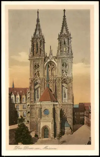 Ansichtskarte Meißen Partie am Dom Colorkarte 1926