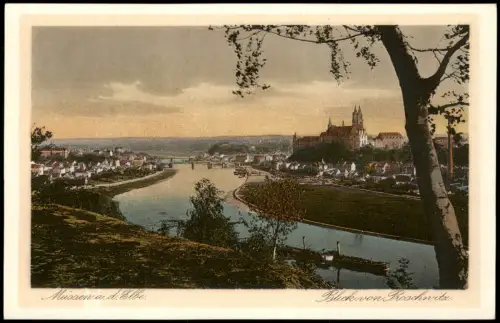 Ansichtskarte Meißen Blick von Proschwitz Colorkarte 1926