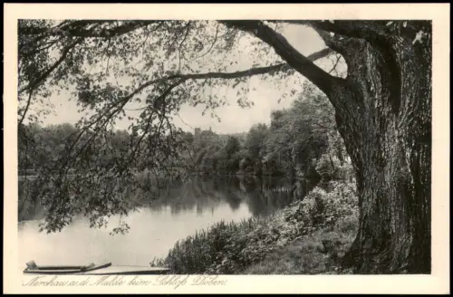Ansichtskarte Nerchau-Grimma Mulde und Schloß Döben 1926