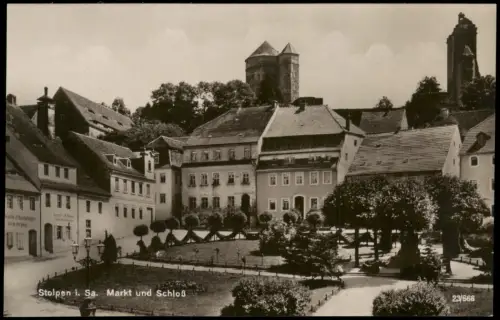 Ansichtskarte Stolpen Marktplatz - Fotokarte 1926