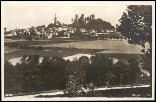 Ansichtskarte Stolpen Partie am Südhang 1930