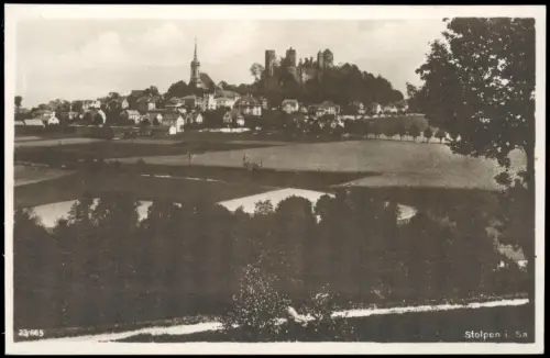 Ansichtskarte Stolpen Partie am Südhang 1930