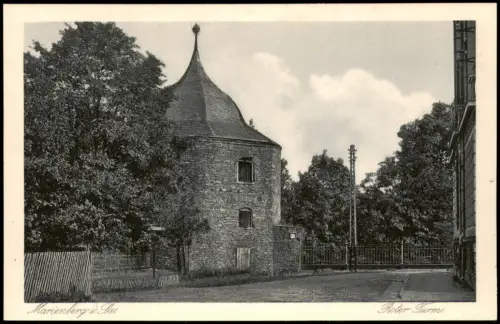 Ansichtskarte Marienberg im Erzgebirge Partie am roten Turm 1926