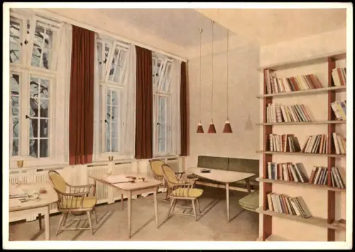 Ansichtskarte Bad Harzburg Etterhaus Hertha von Siemens-Stiftung Leseraum 1958