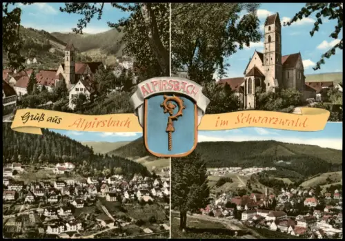 Ansichtskarte Alpirsbach 4 Bild Stadtteilansichten 1969