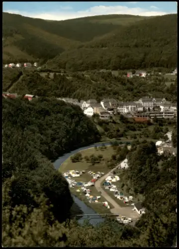 Ansichtskarte Kyllburg Blick auf Stadt und Zeltplatz 1969