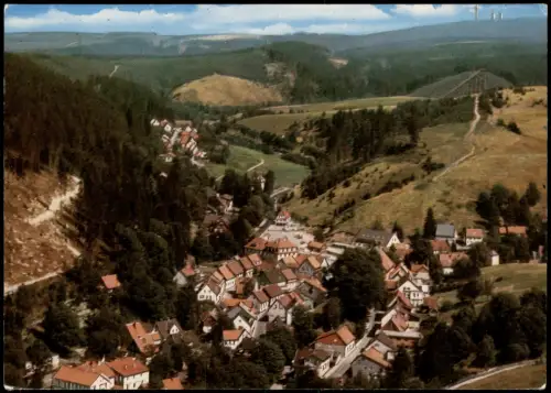 Ansichtskarte Altenau-Clausthal-Zellerfeld Luftbild Luftaufnahme 1972