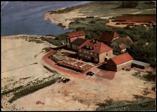 Ansichtskarte Krautsand-Drochtersen Luftbild Hotel zur Elbaussicht 1964