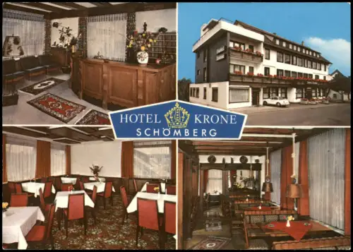 Ansichtskarte Schömberg (Schwarzwald) 4 Bild Hotel zur Krone 1979